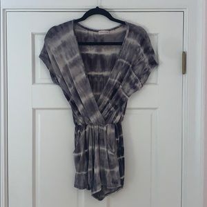 Tie dye romper with pockets